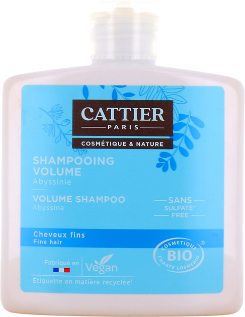 Шампунь для надання об'єму волоссю Cattier Paris Fine Hair Volume Shampoo Organic 250 мл (3283950917773) - зображення 1