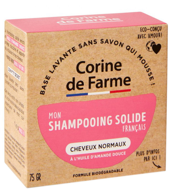 Szampon twardy Corine De Farme Mon Shampooing Solide 75 g (3468080409712) - obraz 1