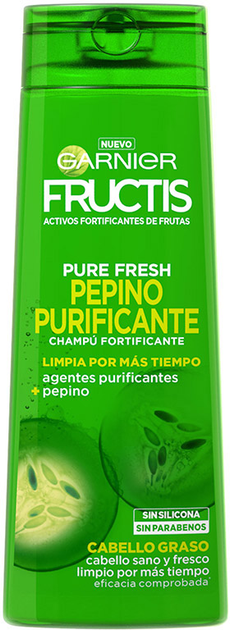 Szampon do oczyszczania włosów Garnier Fructis Pure Fresh Cucumber Purifying Shampoo 360 ml (3600542024235) - obraz 1