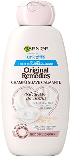 Шампунь для зволоження волосся Garnier Original Remedies Delicatesse Moisturizing Shampoo 300 мл (3600542152976) - зображення 1