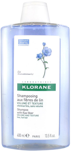Шампунь для надання об'єму волоссю Klorane Volume and Texture Shampoo With Flax Fiber 400 мл (3282770039139) - зображення 1