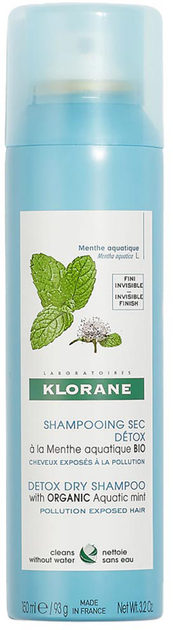Suchy szampon Klorane Mint Dry Detox Shampoo 150 ml (3282770207514) - obraz 1