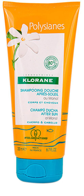 Шампунь для відновлення волосся Klorane Polysianes Aftersun Shower Shampoo 200 мл (3282770206692) - зображення 1