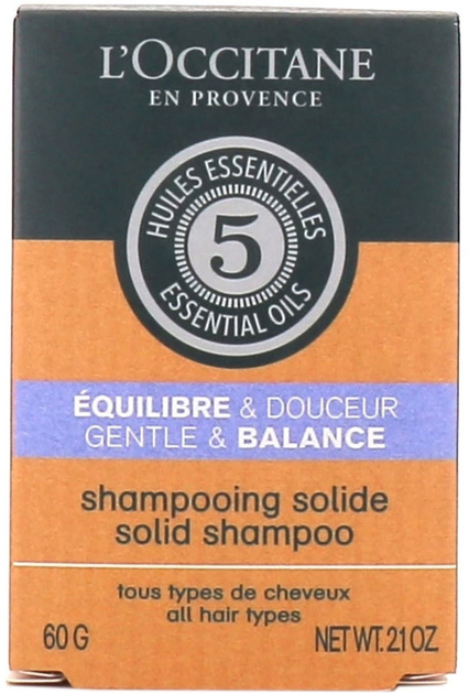 Szampon dla włosów wszystkich rodzajów L'Occitane en Provence Gentle & Balance Solid Shampoo 60 g (3253581721322) - obraz 1
