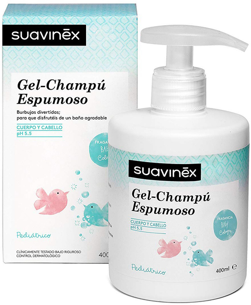 Шампунь для дітей Suavinex Pediatric Gel-Champу Espumoso 400 мл (8426420020770) - зображення 1