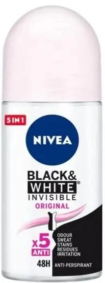 Кульковий дезодорант Nivea Invisible For Black & White Original Mini 50 мл (4005900388636) - зображення 1