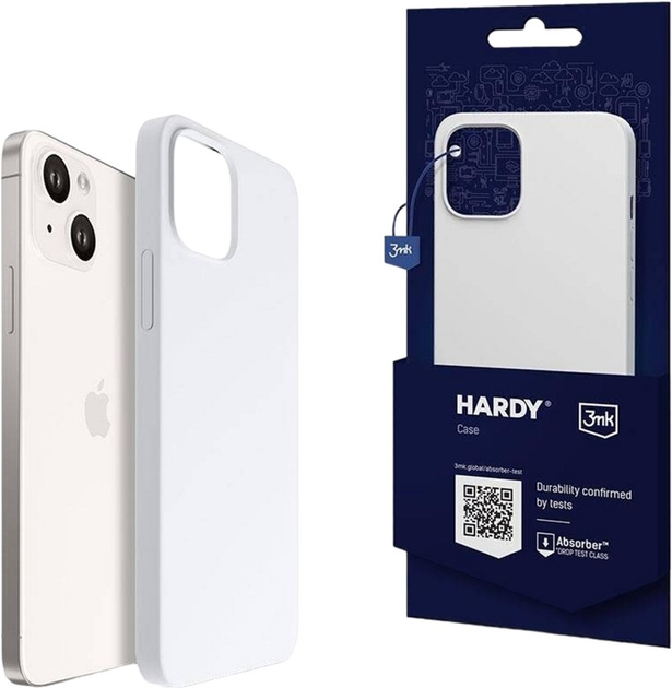 Etui plecki 3MK Hardy Case z MagSafe do Apple iPhone 15 Silver-white (5903108527309) - obraz 1