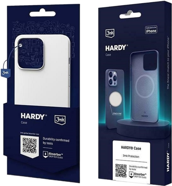 Панель 3MK Hardy Case z MagSafe для Apple iPhone 15 Pro Сріблясто-Білий (5903108527392) - зображення 2
