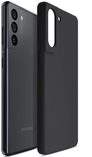 Etui plecki 3MK Silicone Case do Samsung Galaxy S21 FE Black (5903108499149) - obraz 1