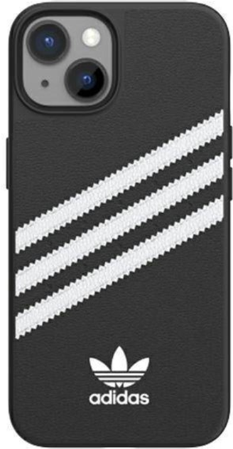 Etui z klapką Adidas OR Booklet Case do Apple iPhone 14 White-black (8718846100199) - obraz 1