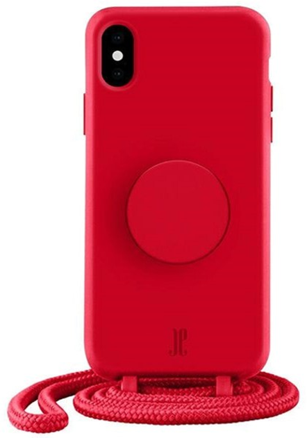 Etui plecki Just Elegance PopGrip do Apple iPhone X/XS Cyber red (4062519300169) - obraz 1