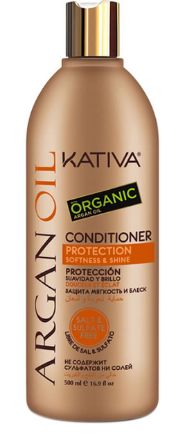 Odżywka nawilżająca do włosów Kativa Argan Oil Conditioner Protection Softness & Shine 500 ml (7750075021532) - obraz 1