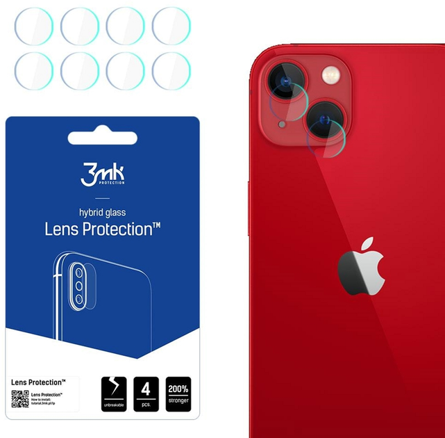 Комплект захисного скла 3MK Lens Protection для камери Apple iPhone 13 4 шт (5903108437240) - зображення 1