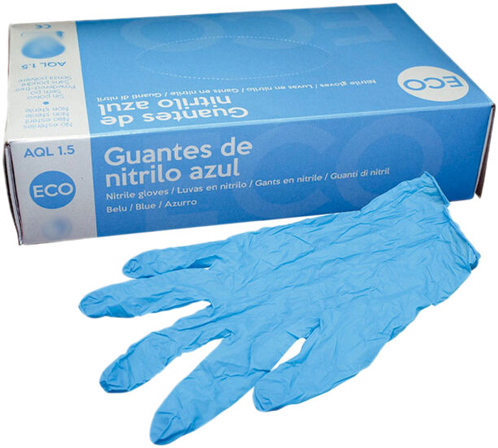 Медицинские перчатки Abena Nitrile Guards Blue S 150U (5703538417337) - изображение 1