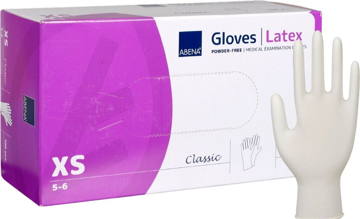 Медицинские перчатки Abena Latex Gloves Natural XS 100U (5703538935732) - изображение 1