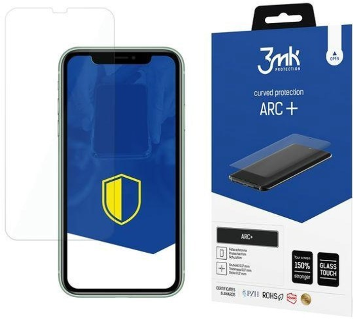 Захисна плівка 3MK Folia ARC+ Fullscreen для Apple iPhone 11 (5903108349048) - зображення 1