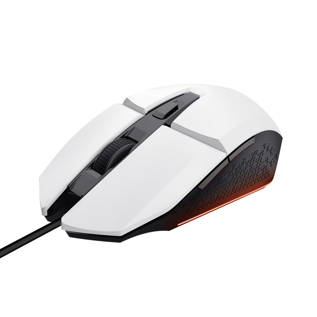 Мышь Trust GXT 109 FELOX, White, USB, оптическая, 200-6400 dpi, RGB подсветка, 6 программируемых кнопок, 1.5 м (25066) - изображение 2