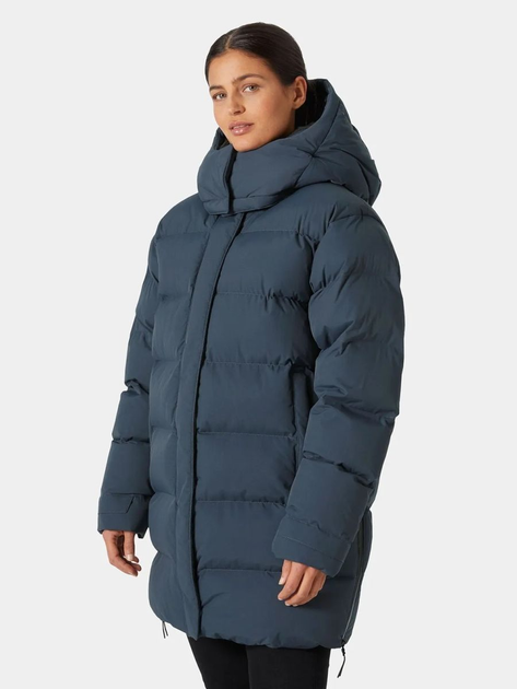 Акція на Куртка зимова жіноча Helly Hansen W Aspire Puffy Parka 53515-860 M Темно-синя від Rozetka