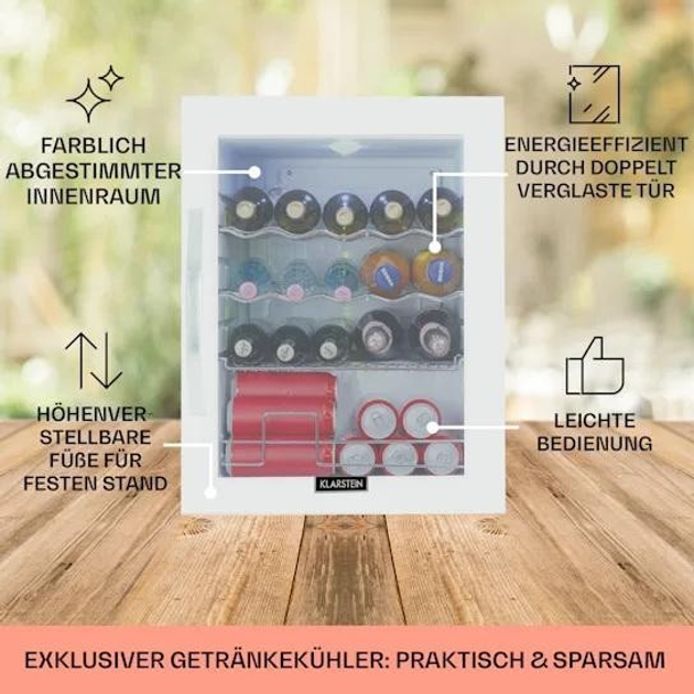 Холодильник для напитков KLARSTEIN Beersafe XL Quartz 4 полки 60 л (10034929) - изображение 3