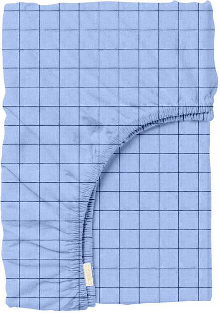 Акція на Простирадло на резинці Cosas Blue Geometry Блакитний 160x200 + 30 см від Rozetka