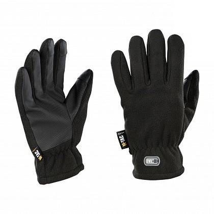 Флисовые тактические перчатки c утеплителем M-Tac Fleece Thinsulate Black Размер M (20-23 см) (Touch Screen сенсорные) - изображение 1
