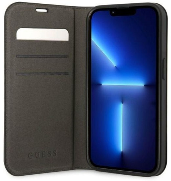 Etui z klapką Guess Book 4G Vintage Gold Logo do Apple iPhone 14 Pro Max Black (3666339083199) - obraz 3