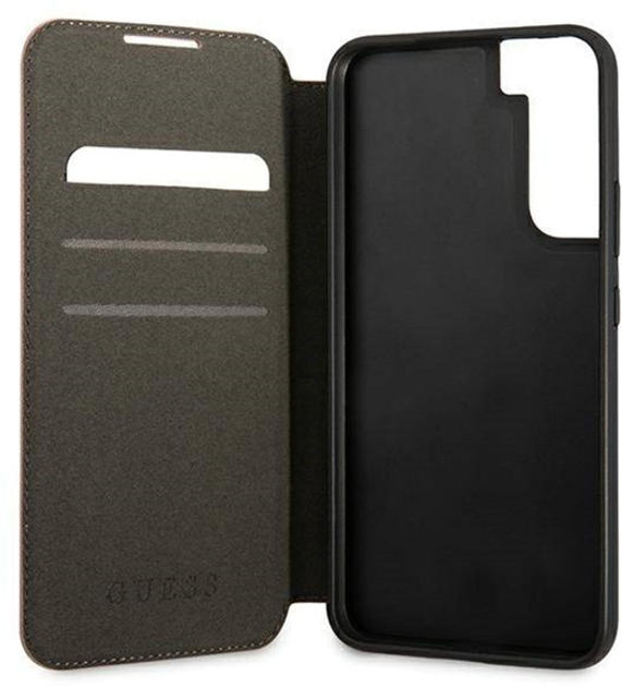 Чохол-книжка Guess Book Saffiano Stripes для Samsung Galaxy S22 Plus Рожевий (3666339042875) - зображення 3