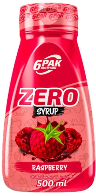 Substytut żywności 6PAK Nutrition Syrup Zero 500 ml Malina (5902811810357) - obraz 1