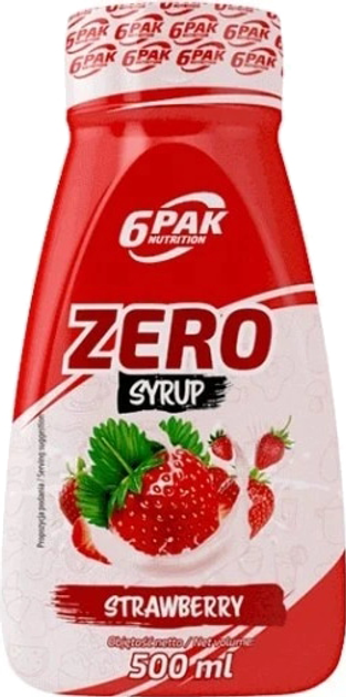Substytut żywności 6PAK Nutrition Syrup Zero 500 ml Truskawka (5902811812931) - obraz 1