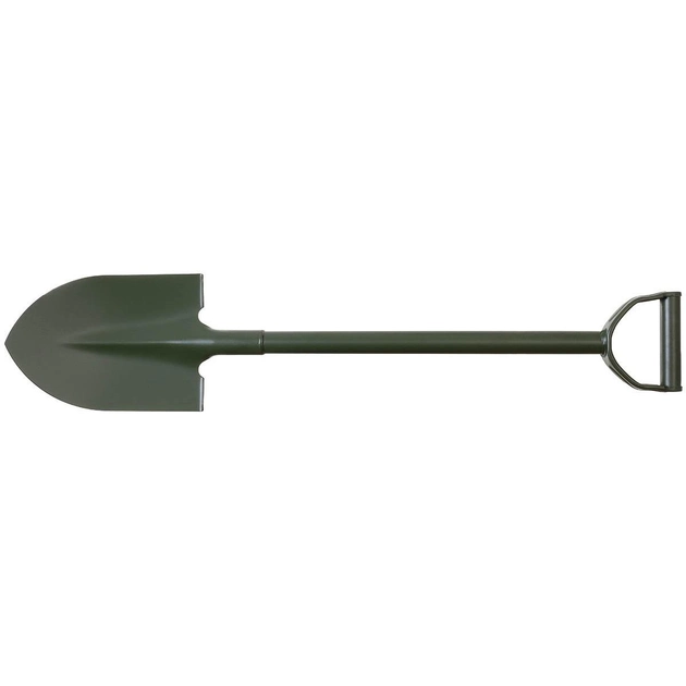 Військова лопата сталева MFH D-подібна ручка, Type I Olive, Olive - зображення 1