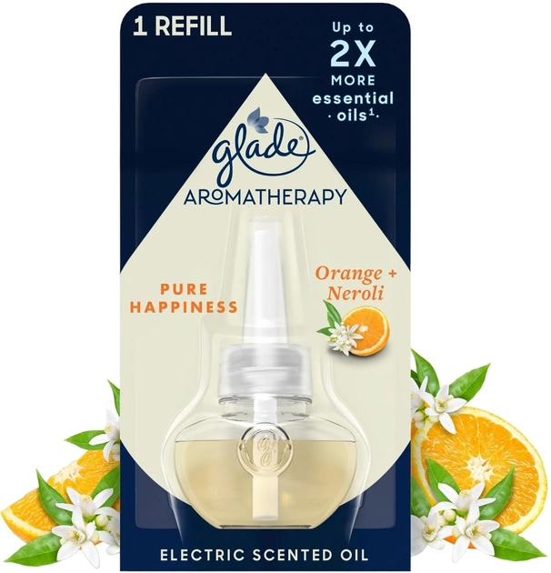 Wkład do dyfuzora zapachowego Glade Aromatherapy Electric Diffuser Refill Pure Happiness Orange + Neroli 20 ml (5000204232011) - obraz 1