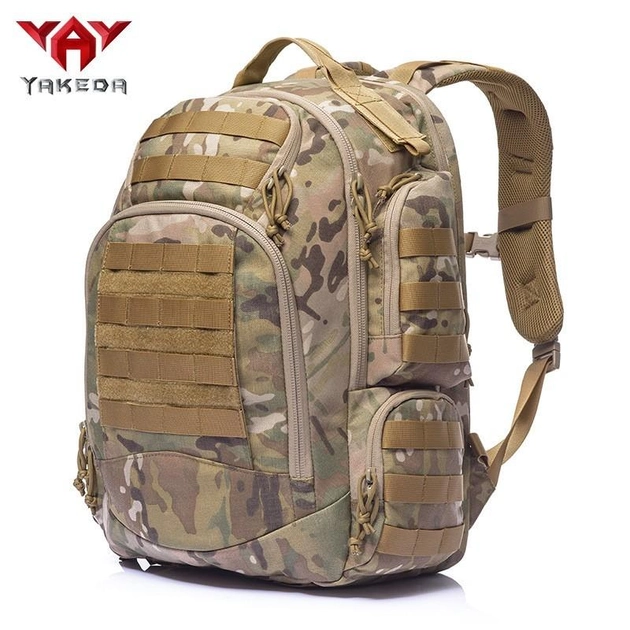 Рюкзак тактичний військовий з кишенею для шолома YAKEDA 55L Multicam KYF050K - зображення 1