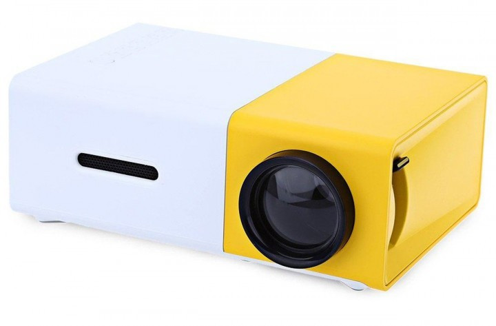 Мультимедийный проектор YG300 с динамиком портативный White-Yellow ...