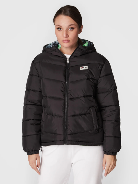 Акція на Куртка зимова жіноча Fila Titisee Reversible Oversized Puff Jacket FAW0243-80001 S Чорна від Rozetka