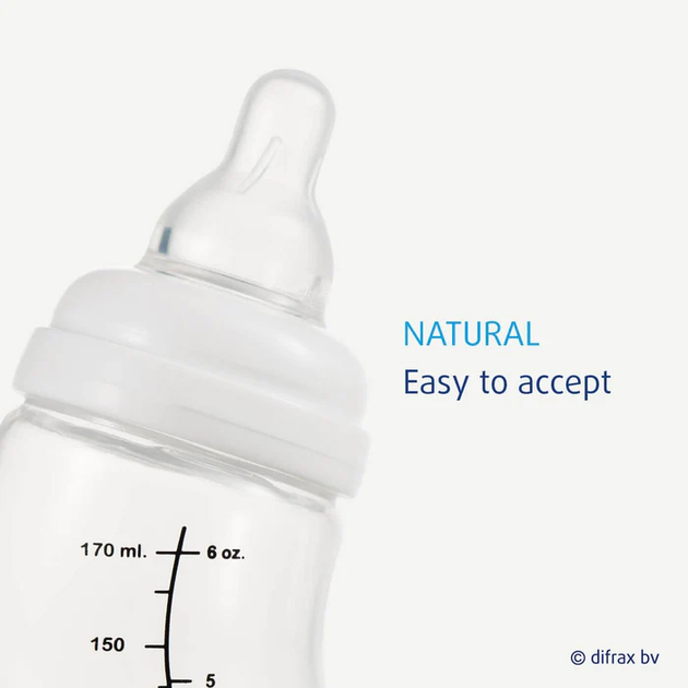 Пляшечка для годування Difrax S-Bottle Natural антиколікова з силіконовою соскою 170 мл Popcorn (705 Popcorn) - зображення 4