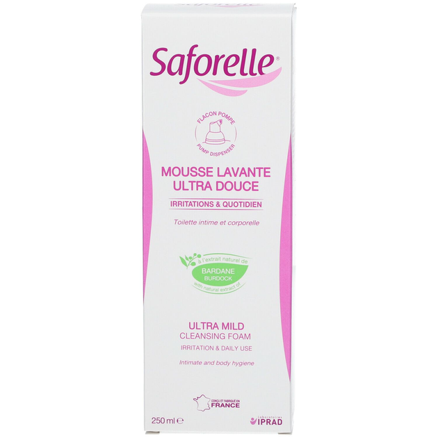 Oczysczająca pianka do higieny intymnej Saforelle Ultra Gentle 250 ml (3401344235597) - obraz 1