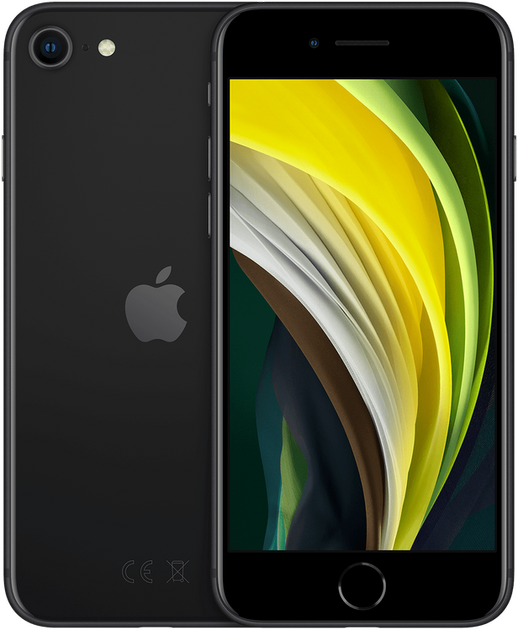 Мобільний телефон Apple iPhone SE 64 GB 2020 Black Slim Box (MHGP3) Офіційна гарантія - зображення 1