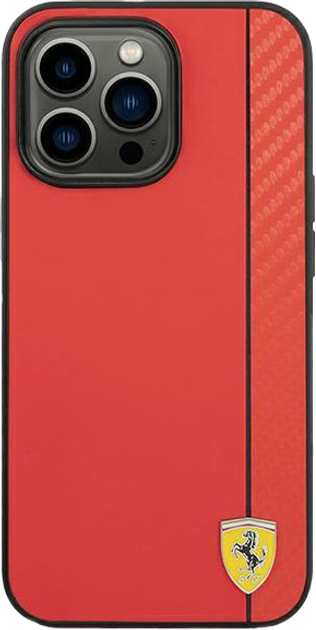 Etui plecki Ferrari On Track Stripe do Apple iPhone 14 Pro Red (3666339063863) - obraz 2