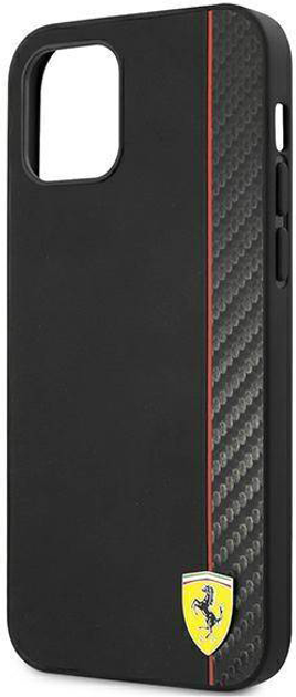 Etui plecki Ferrari On Track Carbon Stripe do Apple iPhone 12 mini Black (3700740499429) - obraz 1