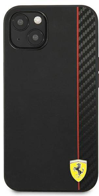 Etui plecki Ferrari On Track Carbon Stripe do Apple iPhone 13 mini Black (3666339026554) - obraz 1