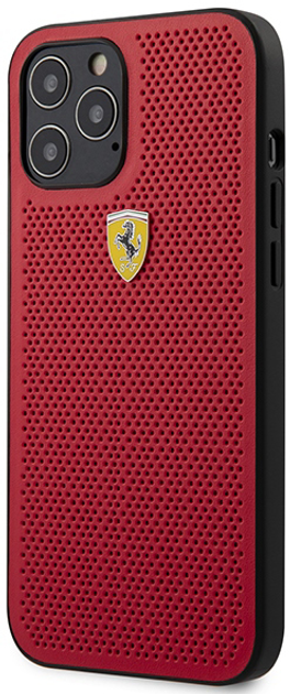 Etui plecki Ferrari On Track Perforated do Apple iPhone 12 Pro Max Red (3700740479612) - obraz 1