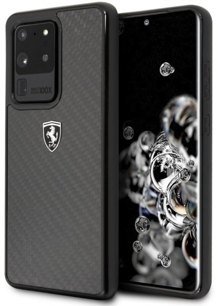 Etui plecki Ferrari Carbon Heritage do Samsung Galaxy S20 Ultra Black (3700740473405) - obraz 1