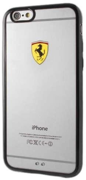 Панель Ferrari Racing Shield для Apple iPhone 6/6S Прозорий чорний (3700740375662) - зображення 1