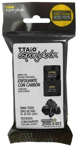 Mydło Esponjabon Soap Sponge 2 In 1 Charcoal 120 g (741021006724) - Zdjęcie 1 Mydło Esponjabon Soap Sponge 2 In 1 Charcoal 120 g (741021006724) - obraz 1