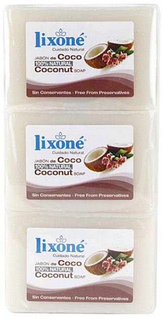 Набір мила Lixone Coconut Soap Dry Skin 3 x 125 г (8411905009296) - зображення 1
