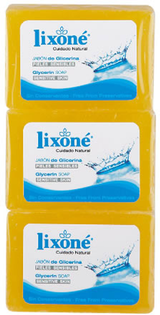 Zestaw Lixone Glycerin Soap Sensitive Skin 3 x 125 g (8411905002006) - obraz 1