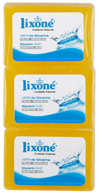 Набір мила Lixone Glycerin Soap Sensitive Skin 3 x 125 г (8411905002006) - зображення 1