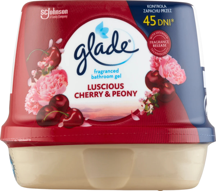 Zapachowy żel do łazienki Glade Luscious Cherry & Peony 180 g (5000204184952) - obraz 1