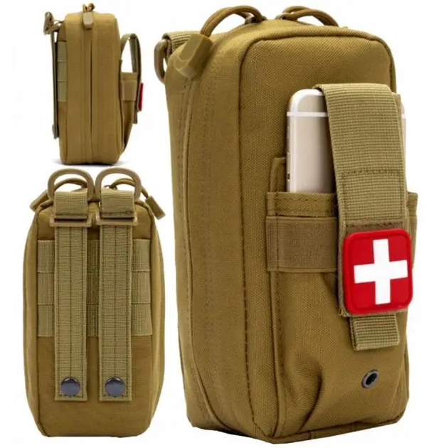 Тактическая медицинская поясная сумка аптечка песочная 3DTOYSLAMP - изображение 2
