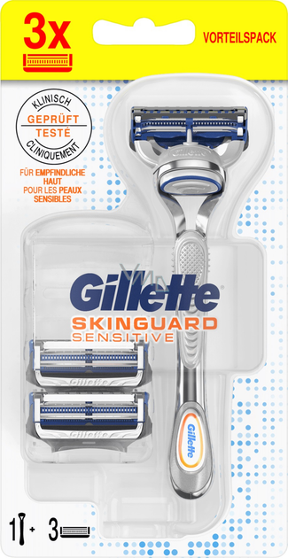 Golarka Gillette SkinGuard Sensitive Razor + 3 refills (7702018498505) - obraz 1